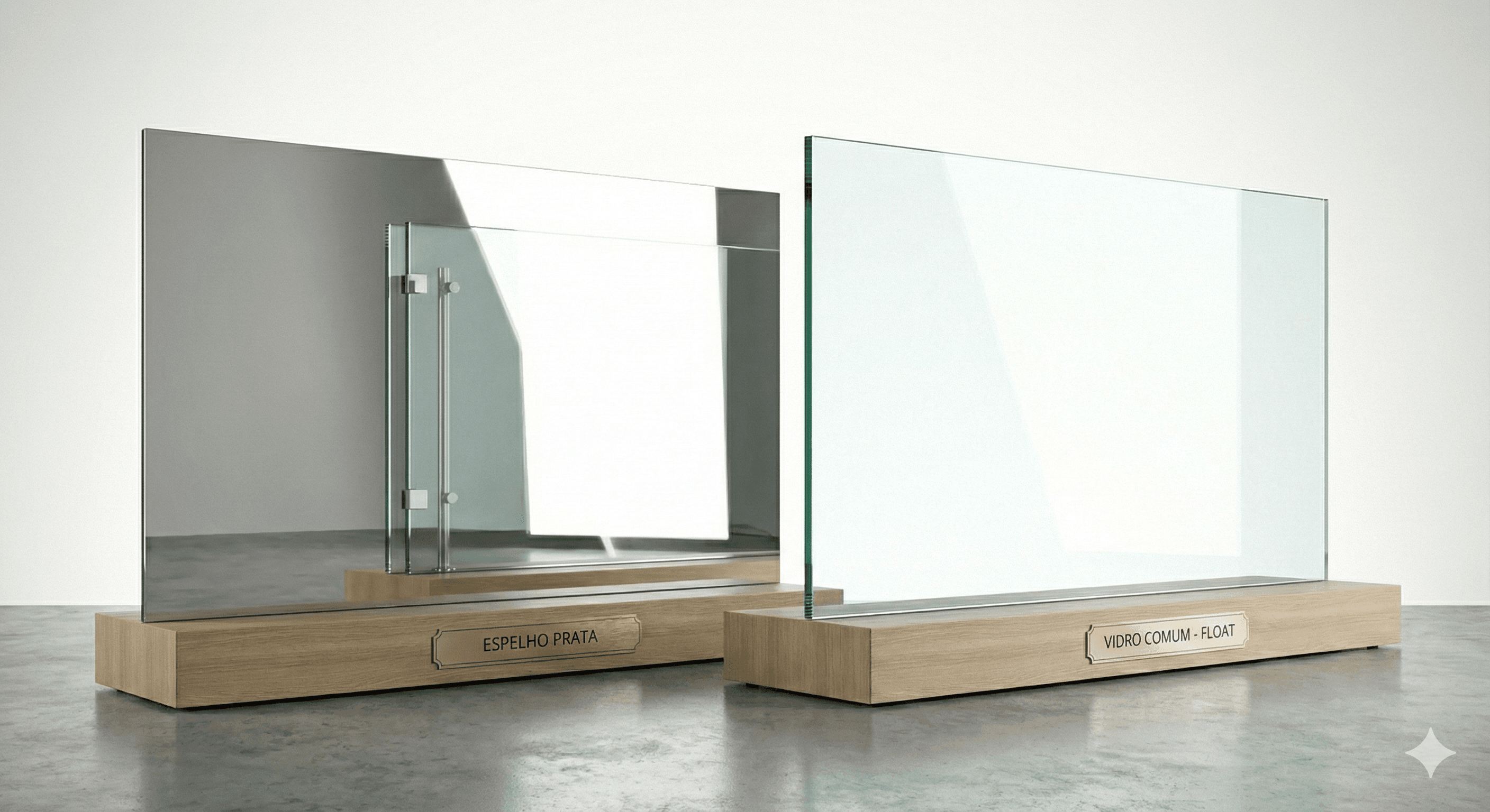 Espelho e Vidro Comum